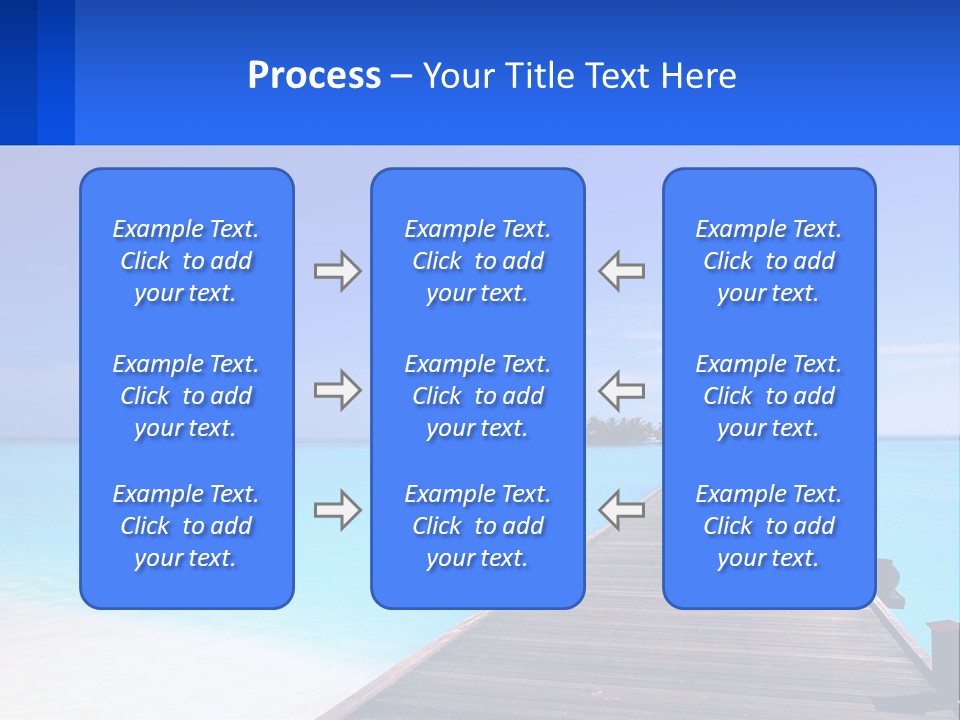 A Pier Leading Into The Ocean With A Boat In The Distance PowerPoint Template