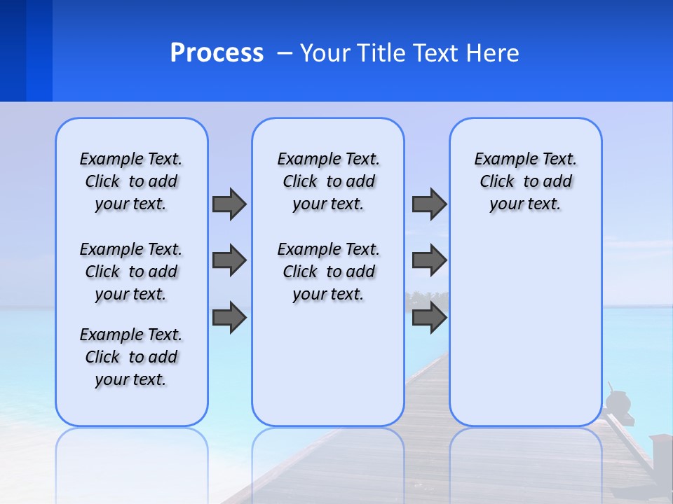 A Pier Leading Into The Ocean With A Boat In The Distance PowerPoint Template