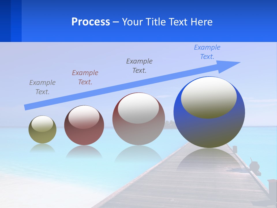 A Pier Leading Into The Ocean With A Boat In The Distance PowerPoint Template