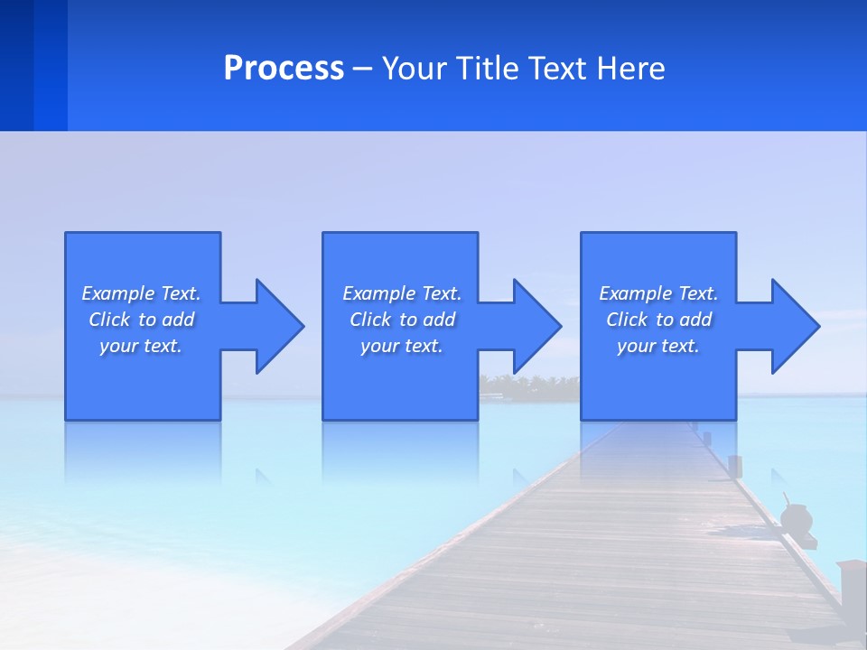 A Pier Leading Into The Ocean With A Boat In The Distance PowerPoint Template