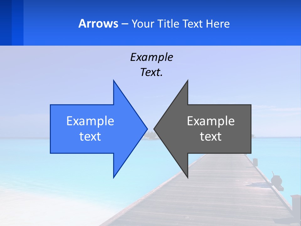 A Pier Leading Into The Ocean With A Boat In The Distance PowerPoint Template