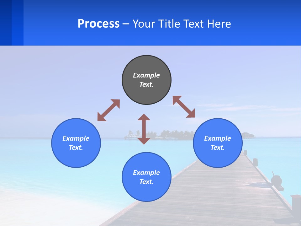A Pier Leading Into The Ocean With A Boat In The Distance PowerPoint Template