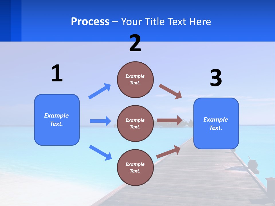 A Pier Leading Into The Ocean With A Boat In The Distance PowerPoint Template
