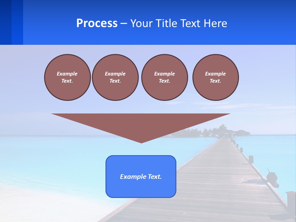 A Pier Leading Into The Ocean With A Boat In The Distance PowerPoint Template