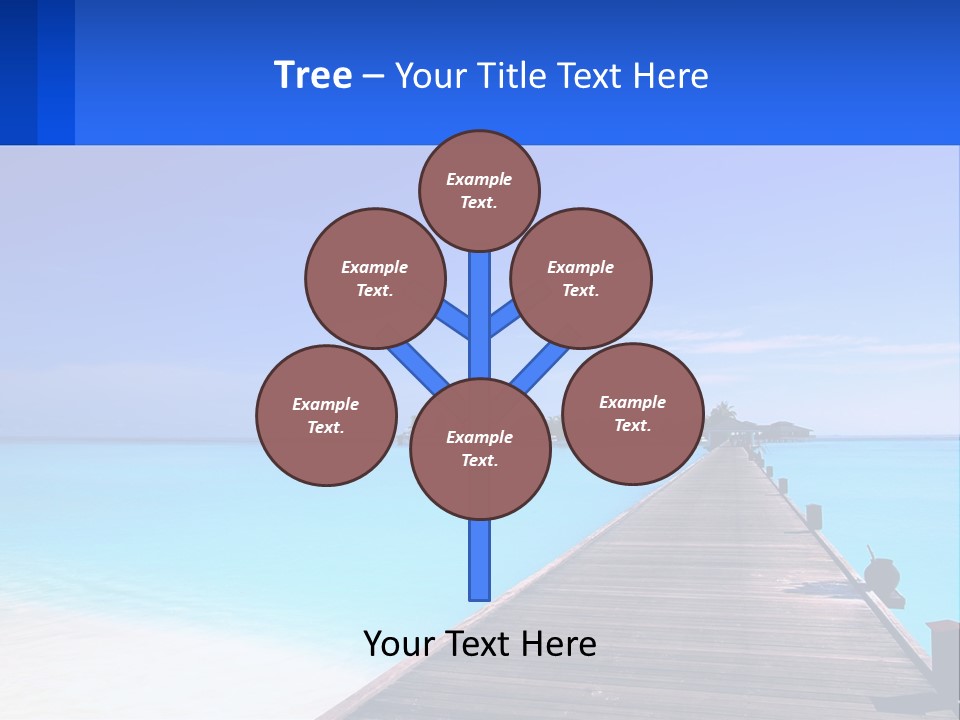 A Pier Leading Into The Ocean With A Boat In The Distance PowerPoint Template