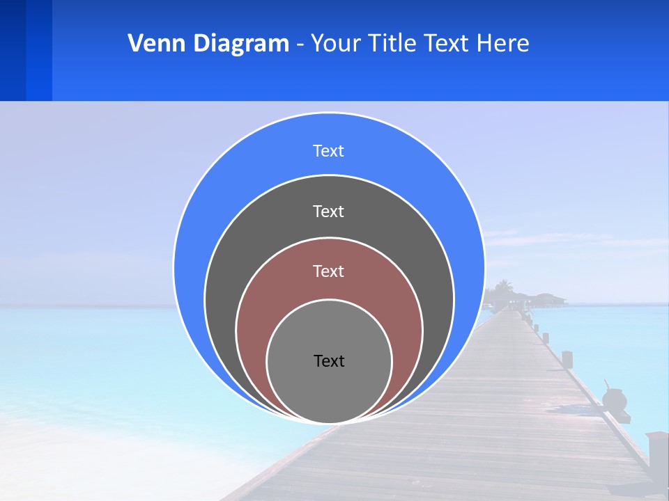 A Pier Leading Into The Ocean With A Boat In The Distance PowerPoint Template