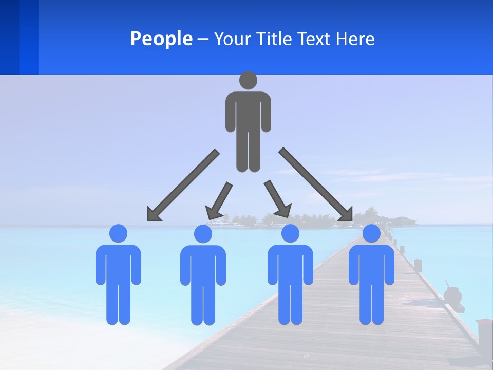 A Pier Leading Into The Ocean With A Boat In The Distance PowerPoint Template