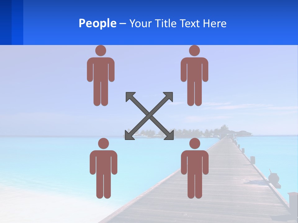 A Pier Leading Into The Ocean With A Boat In The Distance PowerPoint Template