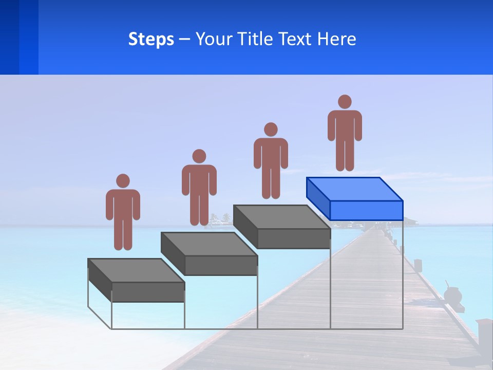 A Pier Leading Into The Ocean With A Boat In The Distance PowerPoint Template