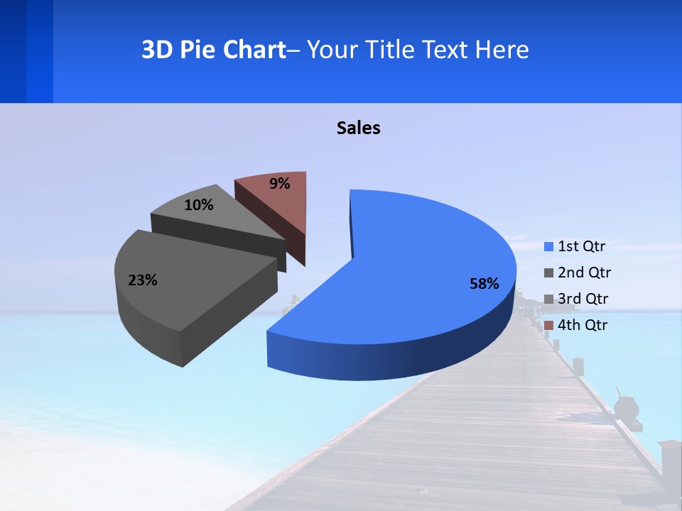 A Pier Leading Into The Ocean With A Boat In The Distance PowerPoint Template