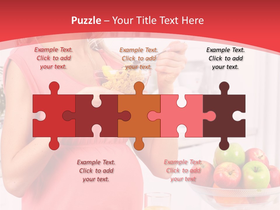 A Pregnant Woman Eating A Bowl Of Cereal Powerpoint Template PowerPoint Template