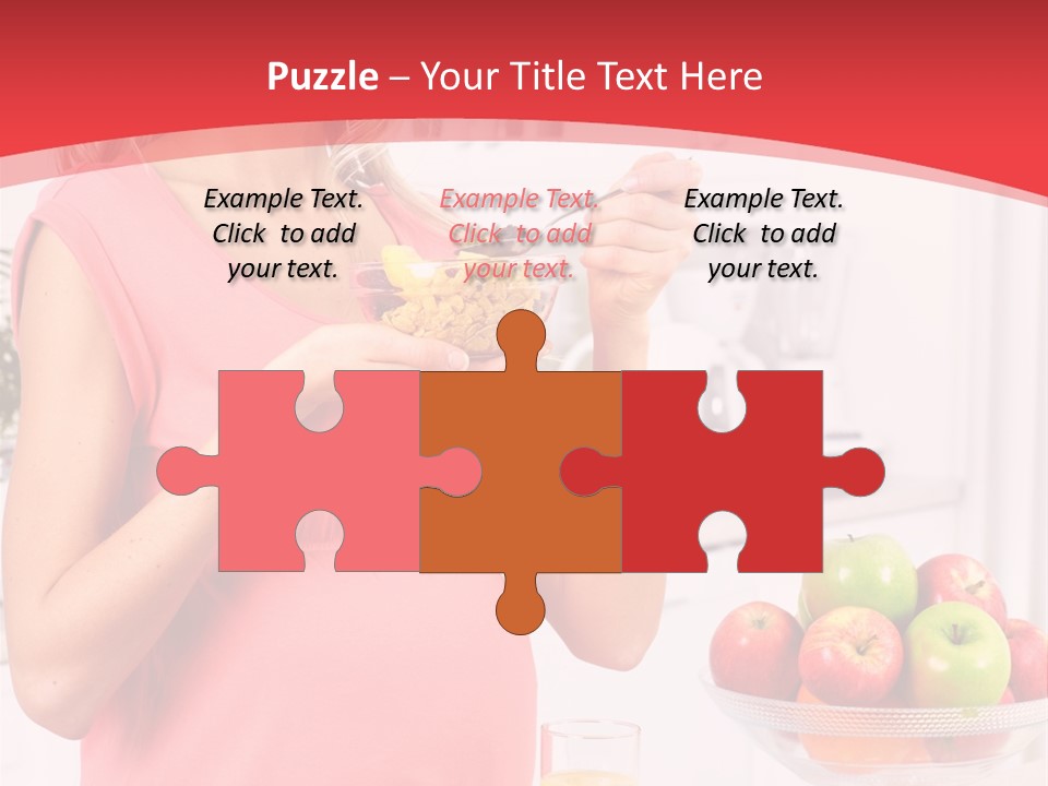 A Pregnant Woman Eating A Bowl Of Cereal Powerpoint Template PowerPoint Template