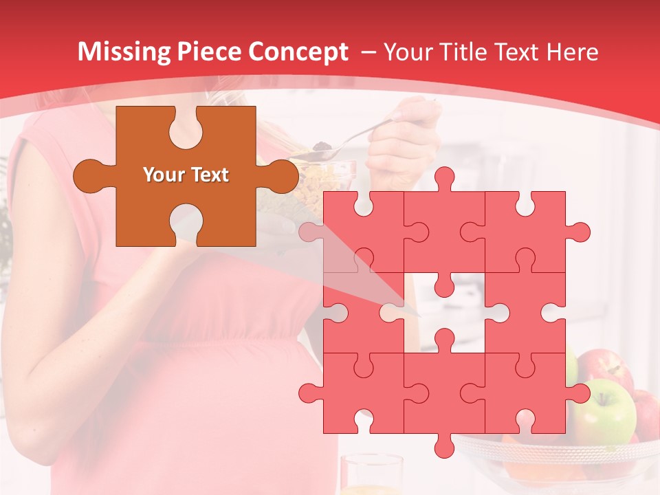 A Pregnant Woman Eating A Bowl Of Cereal Powerpoint Template PowerPoint Template