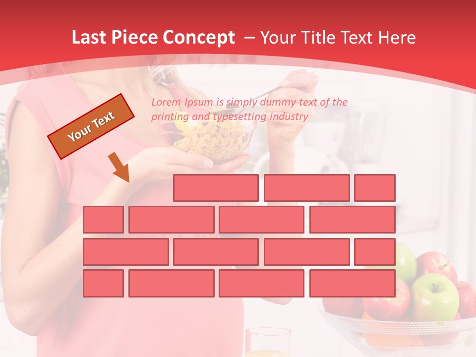 A Pregnant Woman Eating A Bowl Of Cereal Powerpoint Template PowerPoint Template