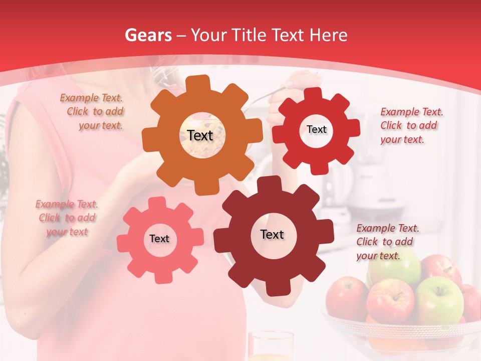 A Pregnant Woman Eating A Bowl Of Cereal Powerpoint Template PowerPoint Template