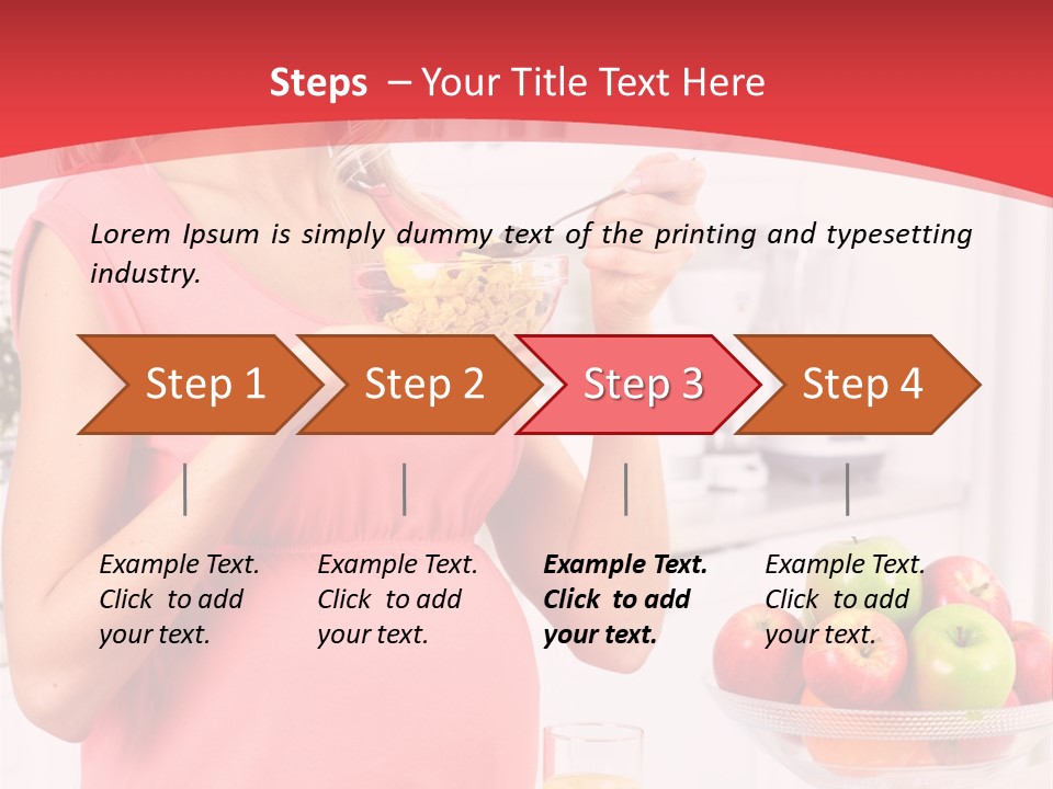 A Pregnant Woman Eating A Bowl Of Cereal Powerpoint Template PowerPoint Template