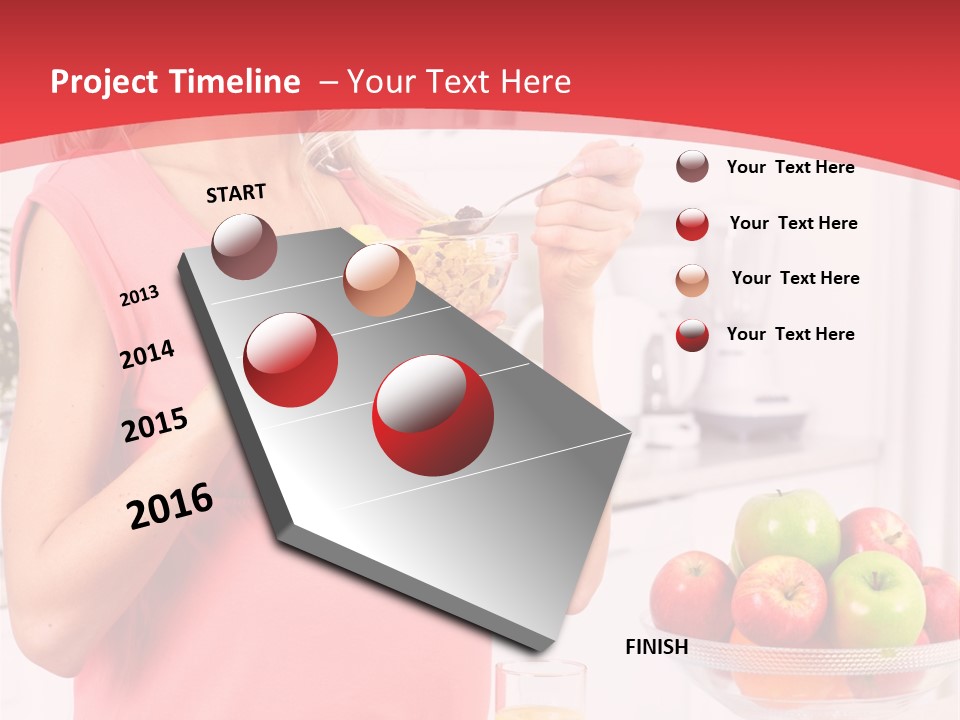 A Pregnant Woman Eating A Bowl Of Cereal Powerpoint Template PowerPoint Template