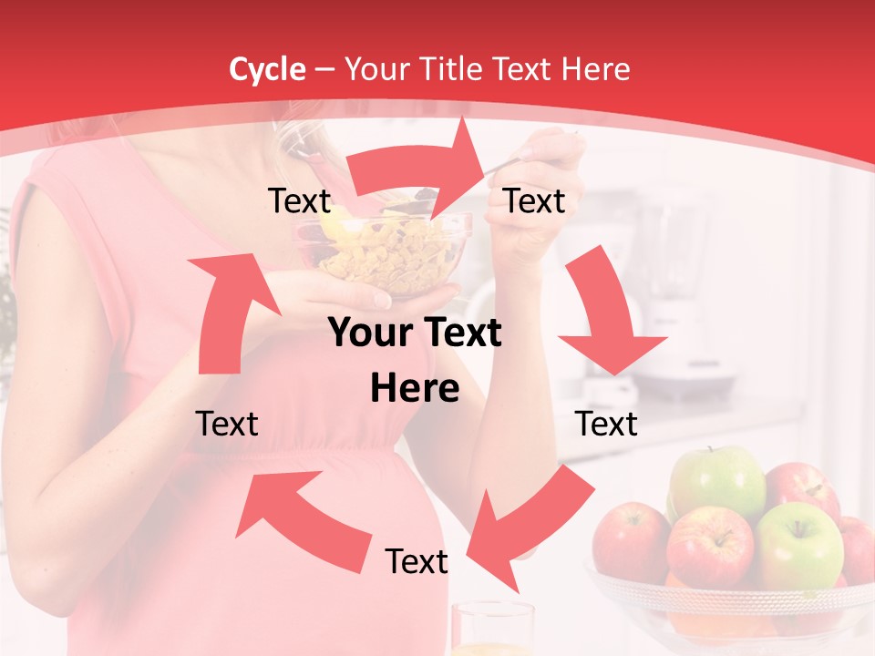 A Pregnant Woman Eating A Bowl Of Cereal Powerpoint Template PowerPoint Template