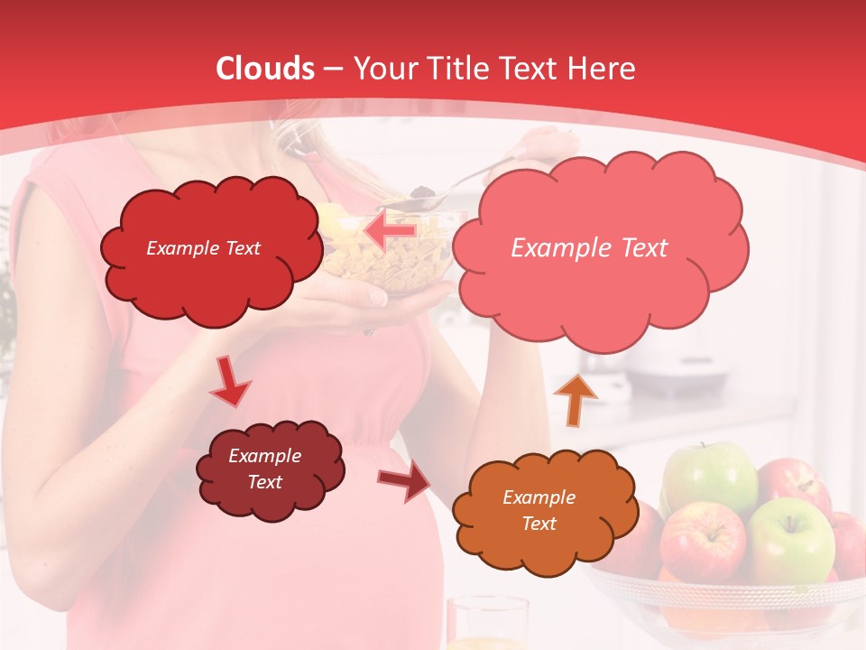 A Pregnant Woman Eating A Bowl Of Cereal Powerpoint Template PowerPoint Template