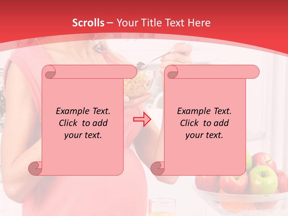 A Pregnant Woman Eating A Bowl Of Cereal Powerpoint Template PowerPoint Template