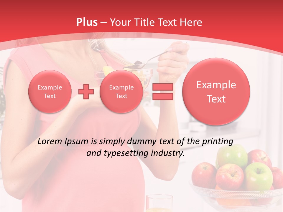 A Pregnant Woman Eating A Bowl Of Cereal Powerpoint Template PowerPoint Template