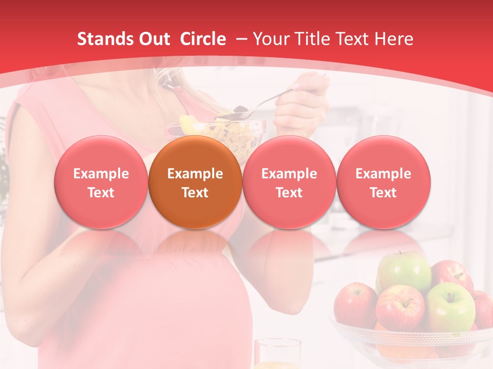 A Pregnant Woman Eating A Bowl Of Cereal Powerpoint Template PowerPoint Template
