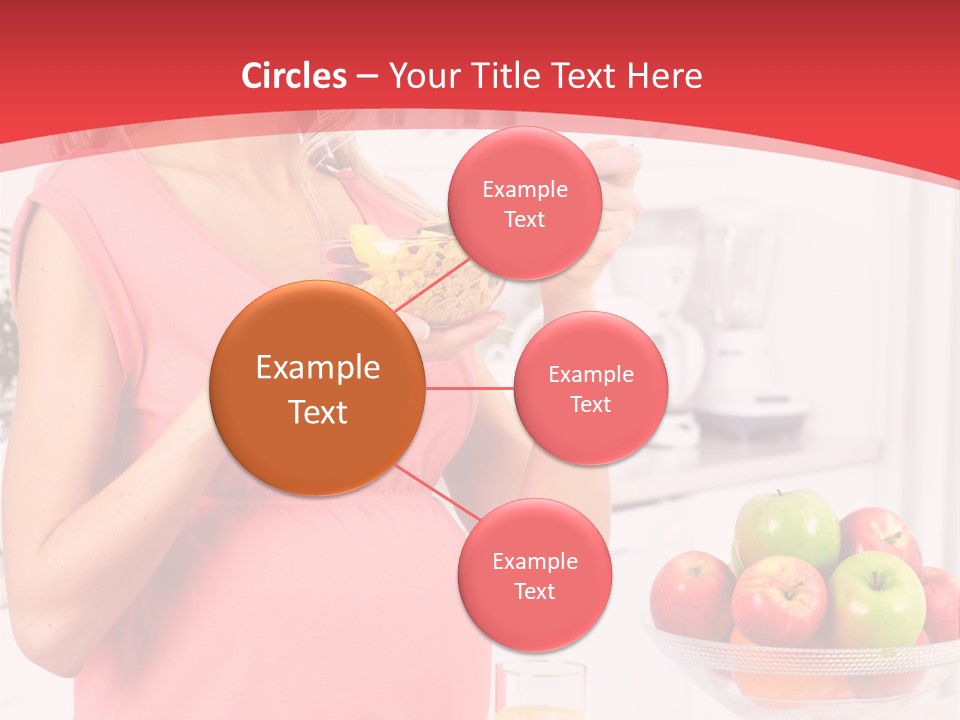 A Pregnant Woman Eating A Bowl Of Cereal Powerpoint Template PowerPoint Template