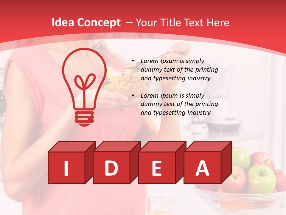 A Pregnant Woman Eating A Bowl Of Cereal Powerpoint Template PowerPoint Template