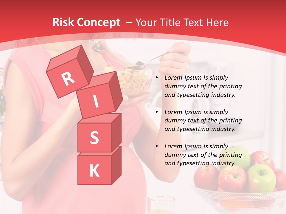 A Pregnant Woman Eating A Bowl Of Cereal Powerpoint Template PowerPoint Template