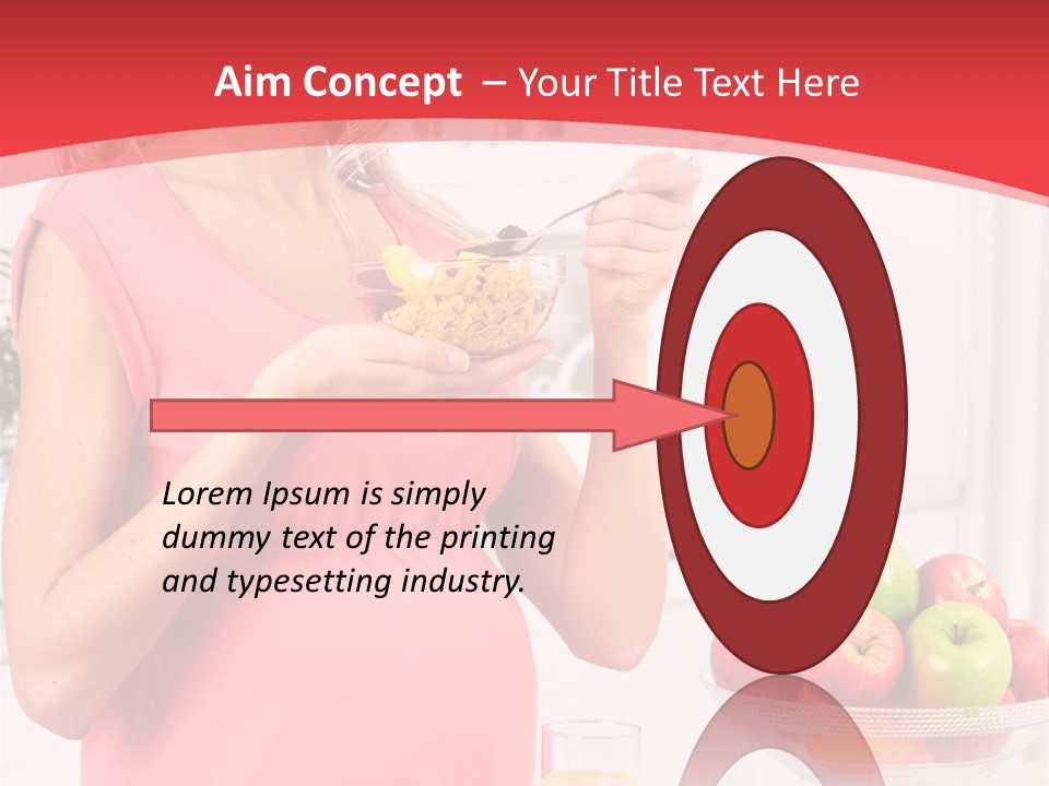 A Pregnant Woman Eating A Bowl Of Cereal Powerpoint Template PowerPoint Template