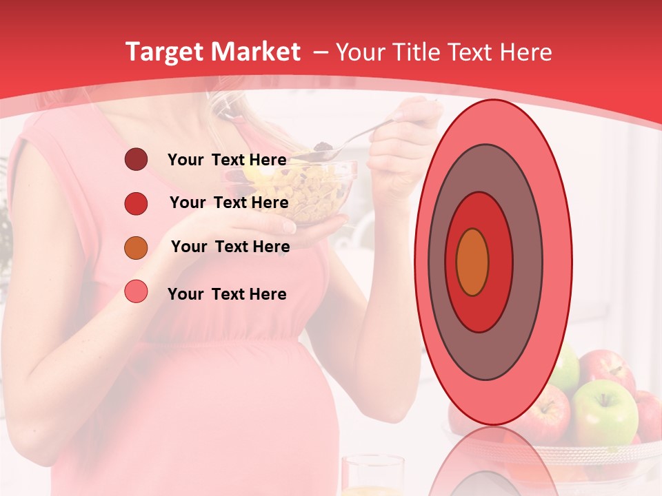 A Pregnant Woman Eating A Bowl Of Cereal Powerpoint Template PowerPoint Template