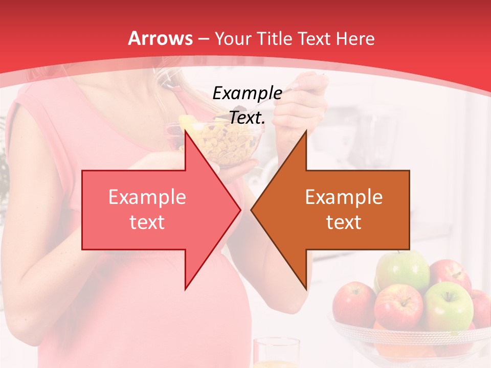 A Pregnant Woman Eating A Bowl Of Cereal Powerpoint Template PowerPoint Template