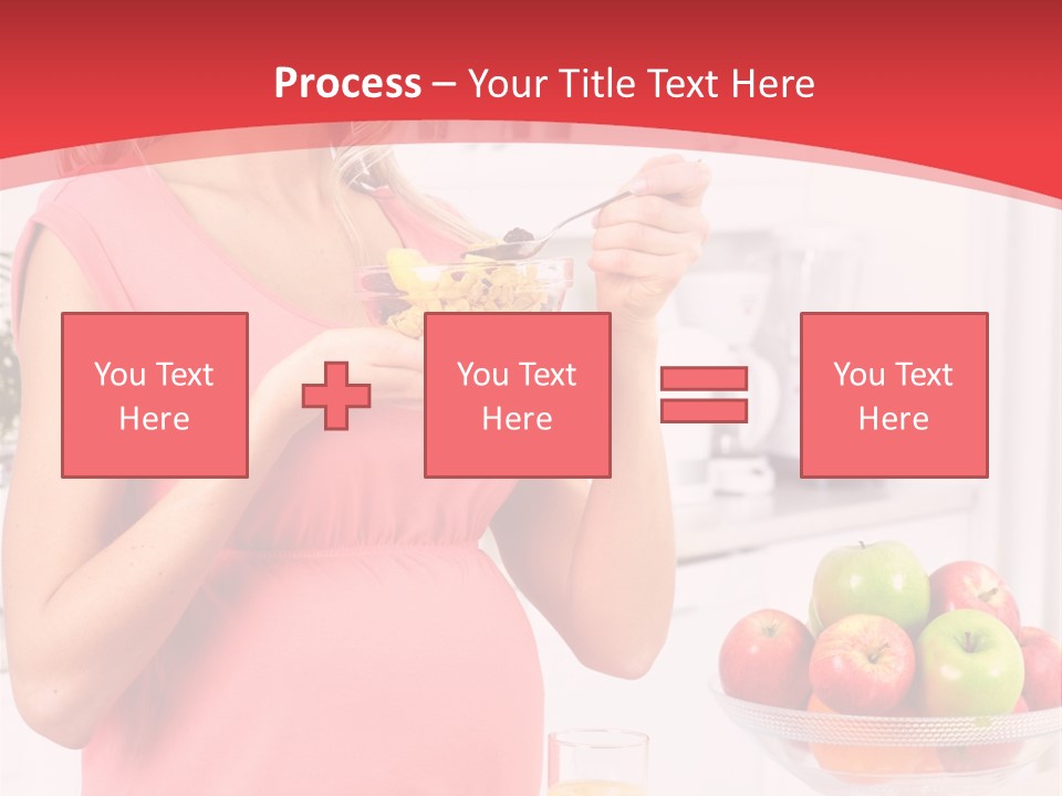 A Pregnant Woman Eating A Bowl Of Cereal Powerpoint Template PowerPoint Template