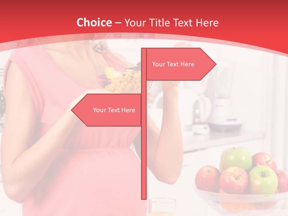 A Pregnant Woman Eating A Bowl Of Cereal Powerpoint Template PowerPoint Template