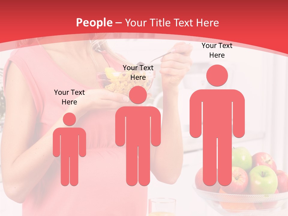 A Pregnant Woman Eating A Bowl Of Cereal Powerpoint Template PowerPoint Template