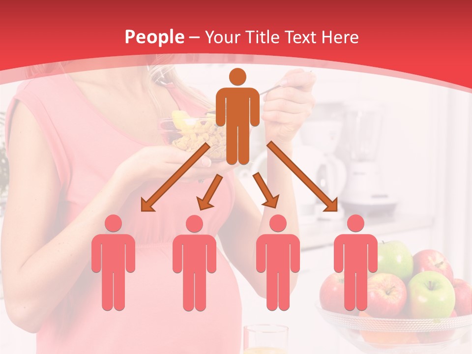 A Pregnant Woman Eating A Bowl Of Cereal Powerpoint Template PowerPoint Template