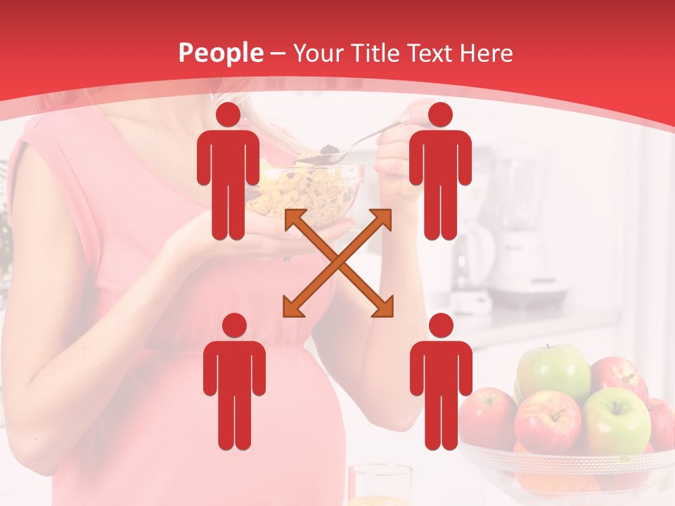 A Pregnant Woman Eating A Bowl Of Cereal Powerpoint Template PowerPoint Template