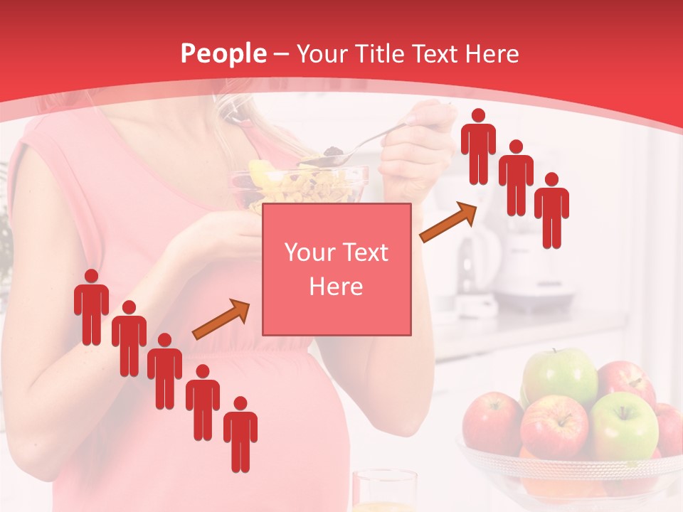 A Pregnant Woman Eating A Bowl Of Cereal Powerpoint Template PowerPoint Template