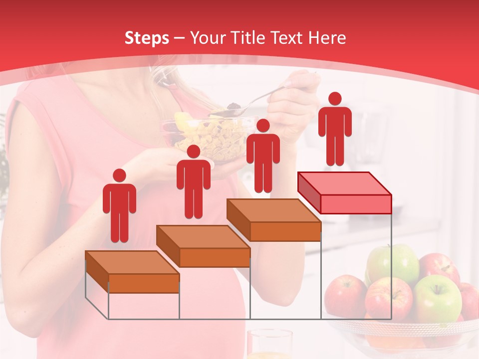 A Pregnant Woman Eating A Bowl Of Cereal Powerpoint Template PowerPoint Template