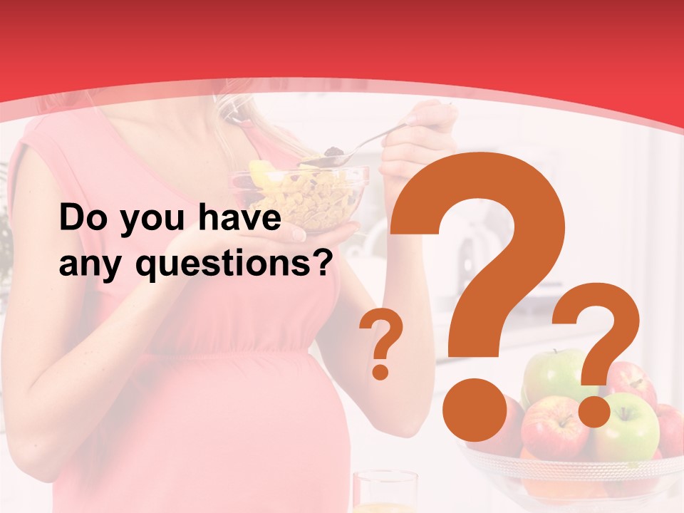 A Pregnant Woman Eating A Bowl Of Cereal Powerpoint Template PowerPoint Template