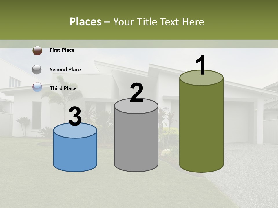 A House With A Green Lawn In Front Of It PowerPoint Template