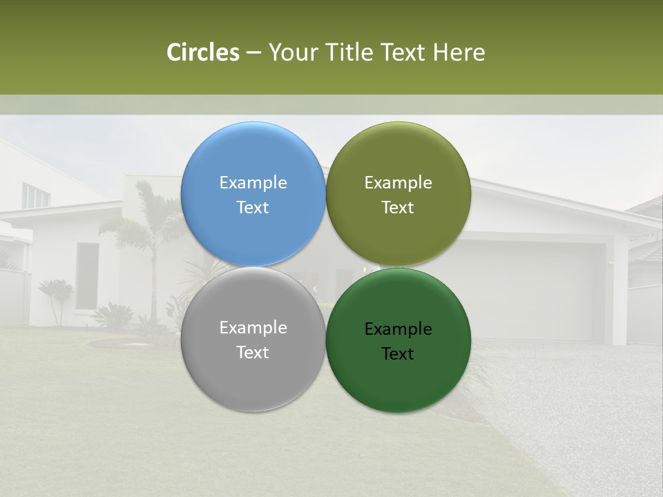 A House With A Green Lawn In Front Of It PowerPoint Template