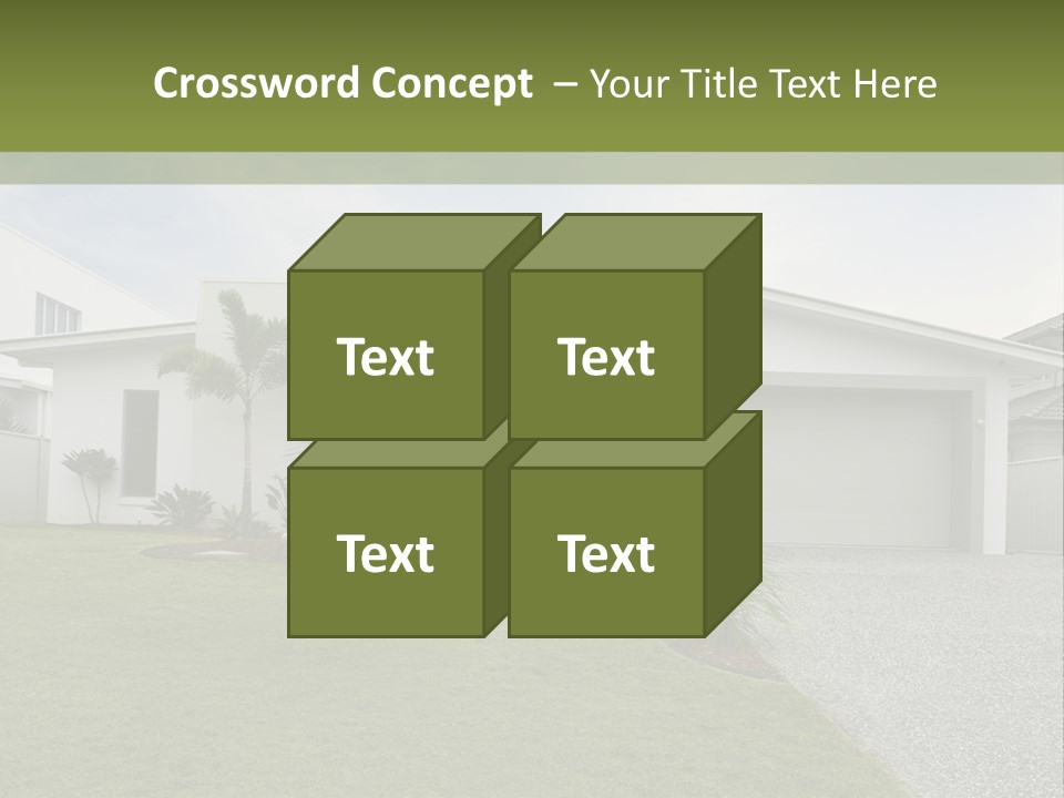 A House With A Green Lawn In Front Of It PowerPoint Template