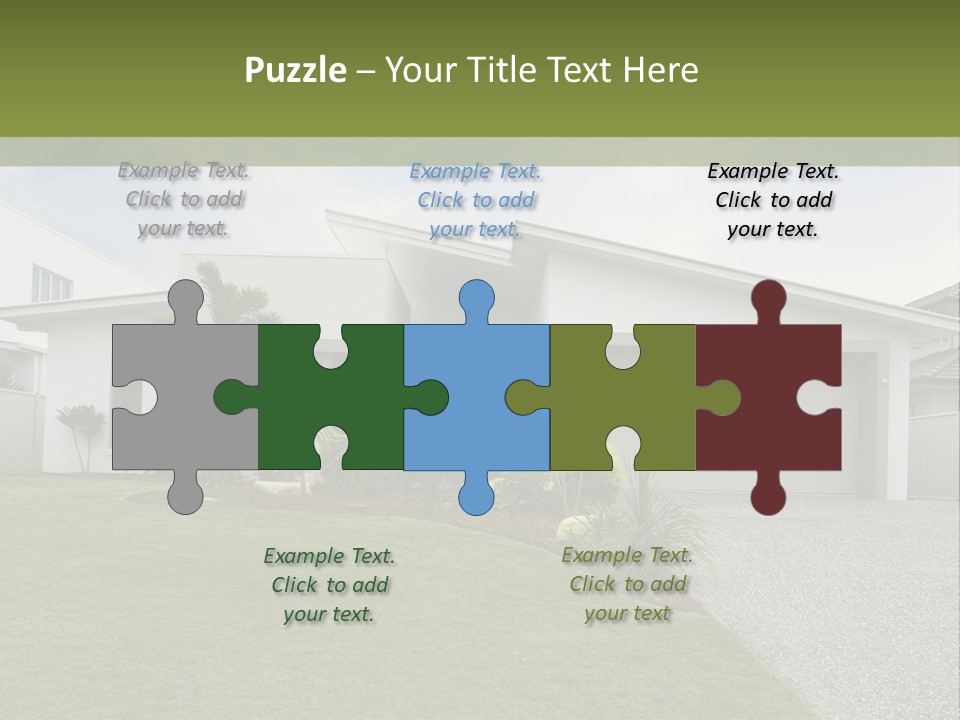 A House With A Green Lawn In Front Of It PowerPoint Template