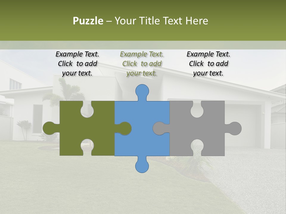 A House With A Green Lawn In Front Of It PowerPoint Template