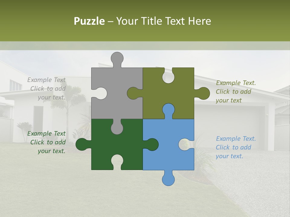 A House With A Green Lawn In Front Of It PowerPoint Template