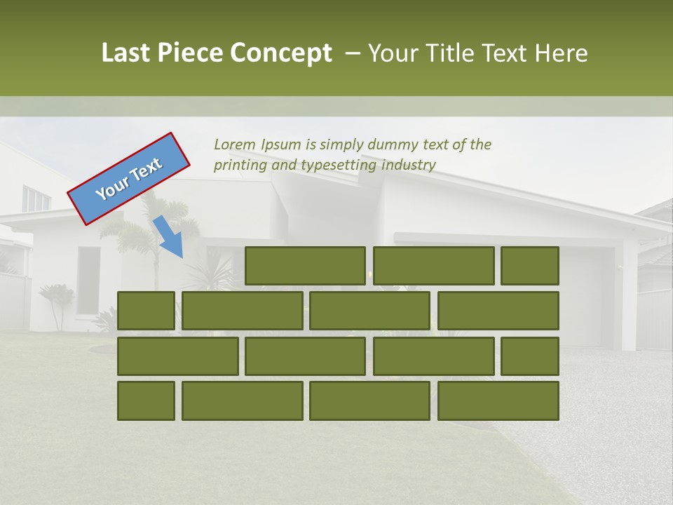 A House With A Green Lawn In Front Of It PowerPoint Template