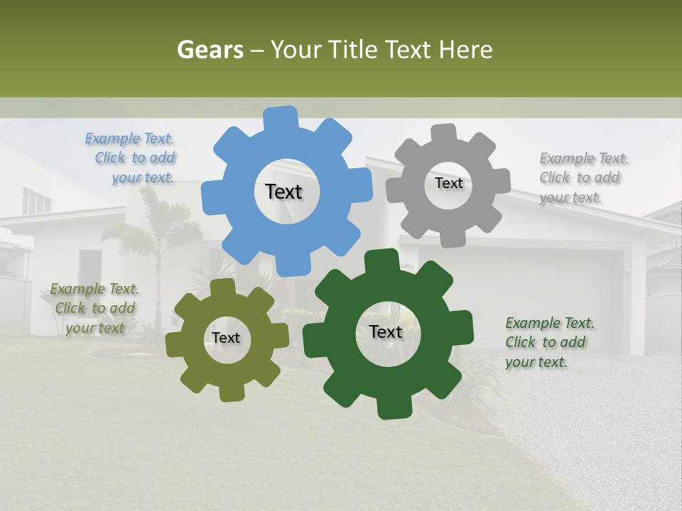 A House With A Green Lawn In Front Of It PowerPoint Template