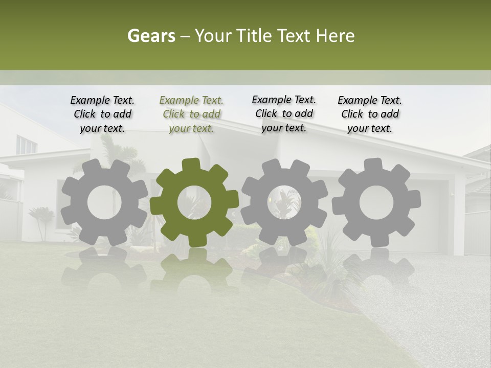 A House With A Green Lawn In Front Of It PowerPoint Template