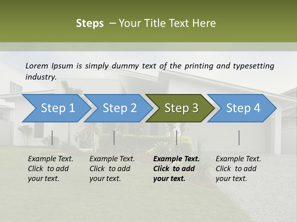 A House With A Green Lawn In Front Of It PowerPoint Template